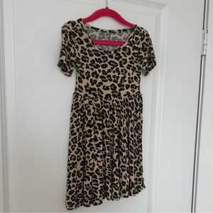 Posh Peanut Leopard Print Kids Dress